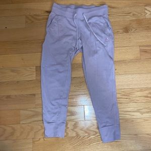 pink/purple joggers with adjustable waistband